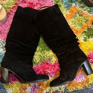 Free People slouchy leather boot high size 7